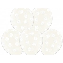 Balony Kwiatki Crystal Clear-50szt