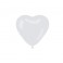 Balon Gumowy Serce białe -100szt
